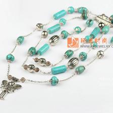 松石茶晶項鏈毛衣鏈 阿勇時尚飾品批發網，打造你的松石飾品潮流
